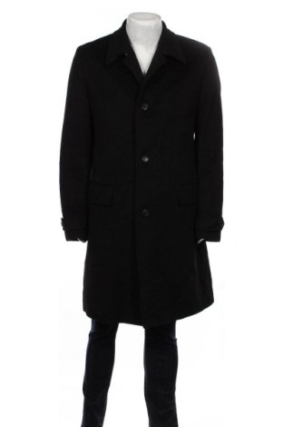 Pánsky kabát  Hugo Boss, Veľkosť L, Farba Čierna, 85% vlna, 15% kašmír, Cena  193,92 €