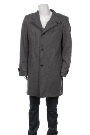 Мъжко палто Hugo Boss, Размер XL, Цвят Сив, 80% вълна, 20% полиамид, Цена 342,00 лв.