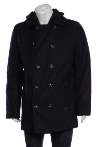 Мъжко палто MO, Размер XL, Цвят Син, 50% вълна, 50% полиестер, Цена 205,92 лв.