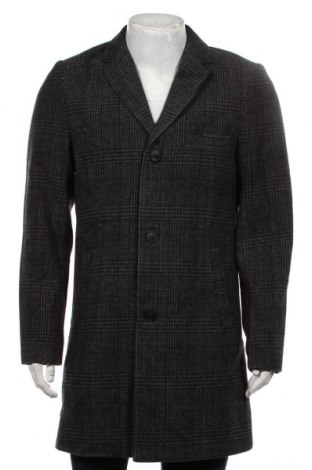Мъжко палто Only & Sons, Размер L, Цвят Сив, 90% полиестер, 10% вълна, Цена 62,65 лв.