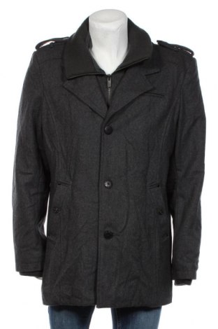 Мъжко палто Poolman, Размер XL, Цвят Сив, 60% вълна, 40% вискоза, Цена 68,00 лв.
