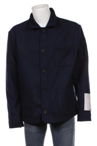 Мъжко палто Premium By Jack & Jones, Размер L, Цвят Син, 75% полиестер, 20% вълна, 5% други нишки, Цена 91,70 лв.