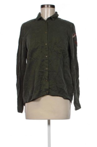 Дамска риза Zara, Размер M, Цвят Зелен, Цена 14,00 лв.