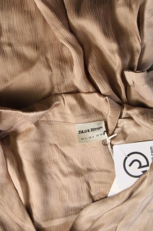 Γυναικείο πουκάμισο Zulu & Zephyr, Μέγεθος XS, Χρώμα  Μπέζ, Τιμή 17,01 €