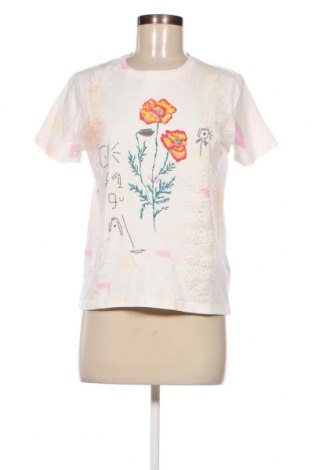 Γυναικείο t-shirt Desigual, Μέγεθος S, Χρώμα Λευκό, Τιμή 29,90 €