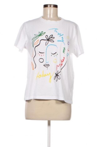 Γυναικείο t-shirt Desigual, Μέγεθος L, Χρώμα Λευκό, Τιμή 29,90 €