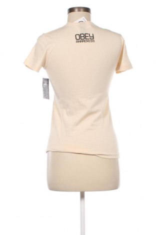 Γυναικείο t-shirt Obey, Μέγεθος XS, Χρώμα  Μπέζ, Τιμή 29,90 €