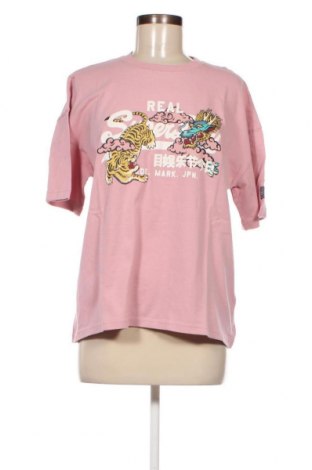 Γυναικείο t-shirt Superdry, Μέγεθος M, Χρώμα Ρόζ , Τιμή 18,04 €