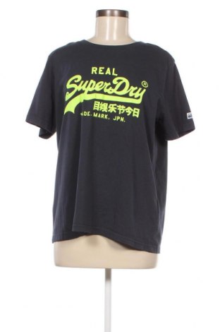 Γυναικείο t-shirt Superdry, Μέγεθος XL, Χρώμα Μπλέ, Τιμή 18,04 €