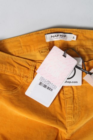 Дамски панталон Naf Naf, Размер XS, Цвят Жълт, Цена 9,57 лв.