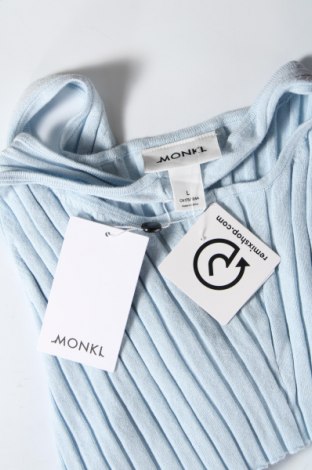 Γυναικείο αμάνικο μπλουζάκι Monki, Μέγεθος L, Χρώμα Μπλέ, Τιμή 3,43 €