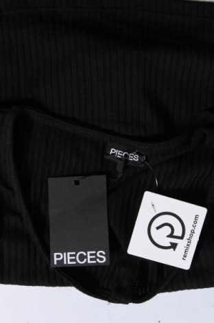 Γυναικείο αμάνικο μπλουζάκι Pieces, Μέγεθος L, Χρώμα Μαύρο, Τιμή 5,01 €
