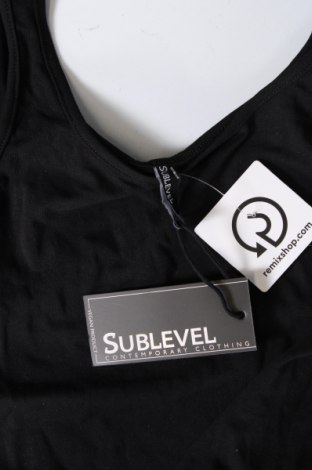Γυναικείο αμάνικο μπλουζάκι Sublevel, Μέγεθος XL, Χρώμα Μαύρο, Τιμή 6,06 €