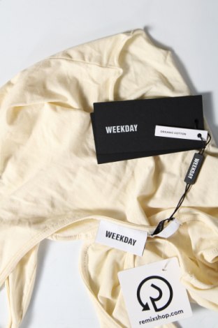 Γυναικείο αμάνικο μπλουζάκι Weekday, Μέγεθος L, Χρώμα Εκρού, Τιμή 3,35 €