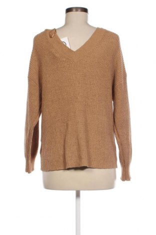 Дамски пуловер Amisu, Размер L, Цвят Кафяв, Цена 3,77 лв.