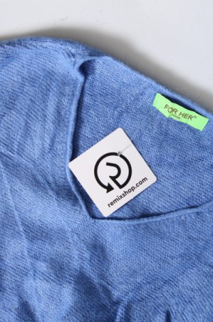 Γυναικείο πουλόβερ For Her, Μέγεθος L, Χρώμα Μπλέ, Τιμή 1,98 €