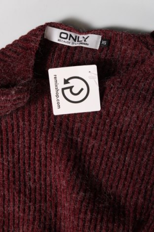 Γυναικείο πουλόβερ ONLY, Μέγεθος XS, Χρώμα Κόκκινο, Τιμή 3,71 €