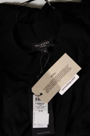 Дамски пуловер Selected Femme, Размер M, Цвят Черен, Цена 82,00 лв.