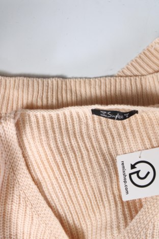 Дамски пуловер Simplee, Размер S, Цвят Бежов, Цена 8,70 лв.