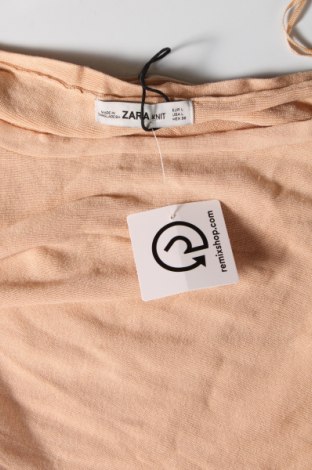 Дамски пуловер Zara Knitwear, Размер L, Цвят Бежов, Цена 6,00 лв.