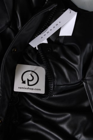 Γυναικείο δερμάτινο μπουφάν Topshop, Μέγεθος M, Χρώμα Μαύρο, Τιμή 39,58 €