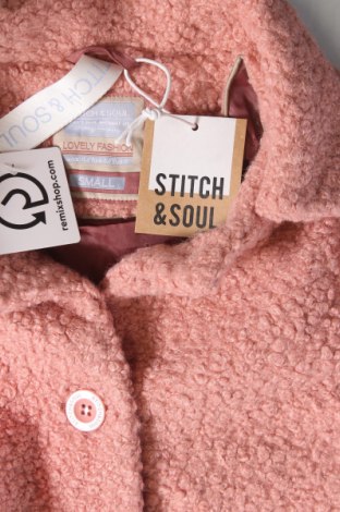 Дамско палто Stitch & Soul, Размер S, Цвят Розов, Цена 51,60 лв.