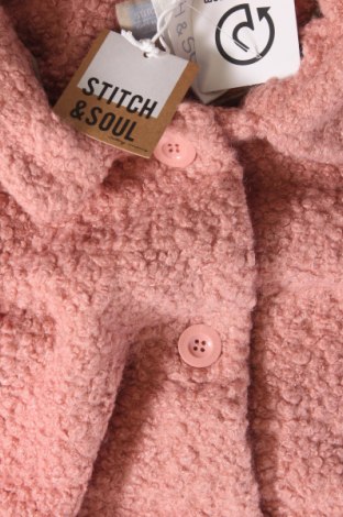 Дамско палто Stitch & Soul, Размер XL, Цвят Розов, Цена 51,60 лв.