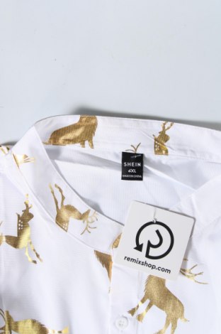 Ανδρικό πουκάμισο SHEIN, Μέγεθος 5XL, Χρώμα Λευκό, Τιμή 8,30 €
