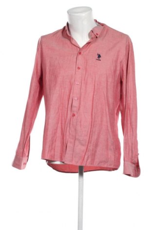 Męska koszula U.S. Polo Assn., Rozmiar XL, Kolor Różowy, Cena 89,81 zł