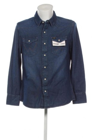 Herrenhemd Wrangler, Größe M, Farbe Blau, Preis 60,31 €