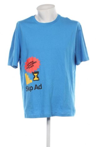 Ανδρικό t-shirt Bershka, Μέγεθος XL, Χρώμα Μπλέ, Τιμή 10,82 €