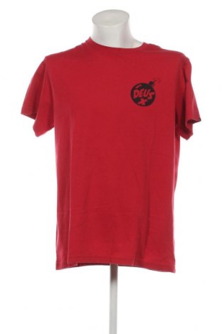 Мъжка тениска Deus Ex Machina, Размер XL, Цвят Червен, Цена 52,00 лв.