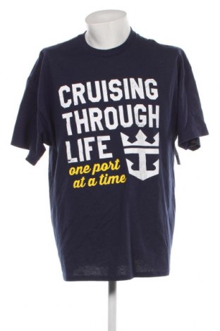 Ανδρικό t-shirt Gildan, Μέγεθος XXL, Χρώμα Μπλέ, Τιμή 10,82 €