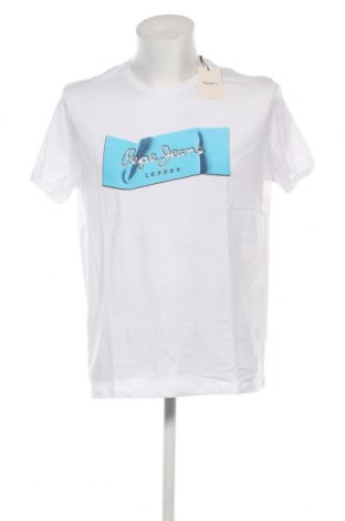 Мъжка тениска Pepe Jeans, Размер L, Цвят Бял, Цена 52,00 лв.
