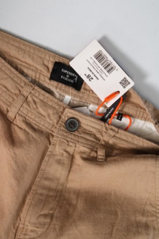 Мъжки къс панталон Superdry, Размер XS, Цвят Кафяв, Цена 21,08 лв.