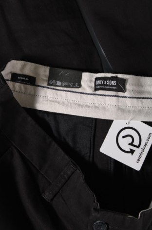 Мъжки панталон Only & Sons, Размер M, Цвят Черен, Цена 10,12 лв.