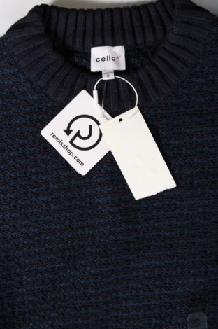 Мъжки пуловер Celio, Размер S, Цвят Син, Цена 10,12 лв.