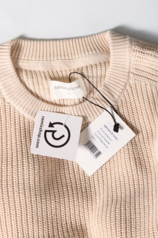 Ανδρικό πουλόβερ Sondag & Sons, Μέγεθος L, Χρώμα  Μπέζ, Τιμή 7,11 €