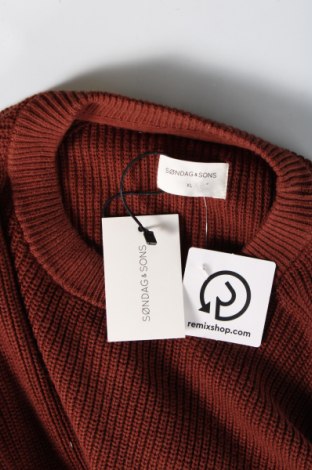 Мъжки пуловер Sondag & Sons, Размер XL, Цвят Оранжев, Цена 13,80 лв.