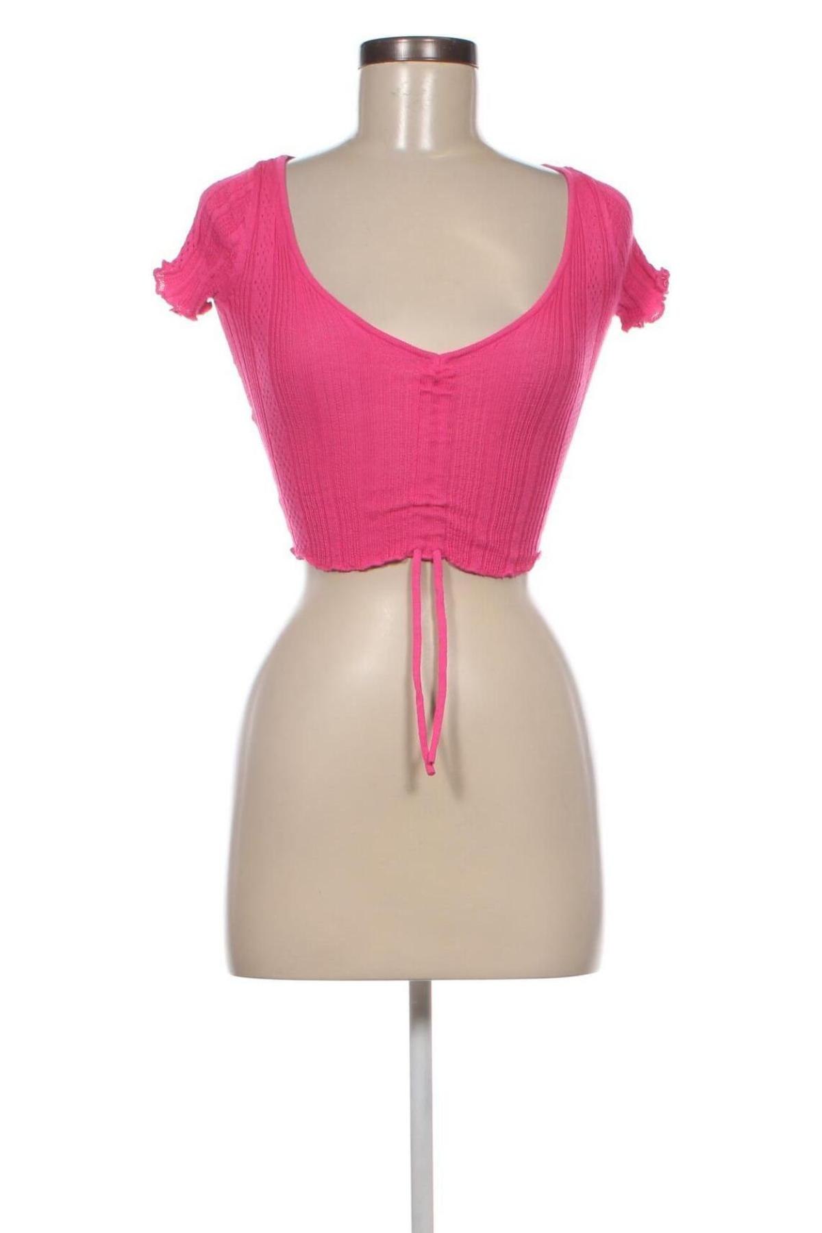 Γυναικεία μπλούζα Bershka, Μέγεθος M, Χρώμα Ρόζ , Τιμή 19,18 €