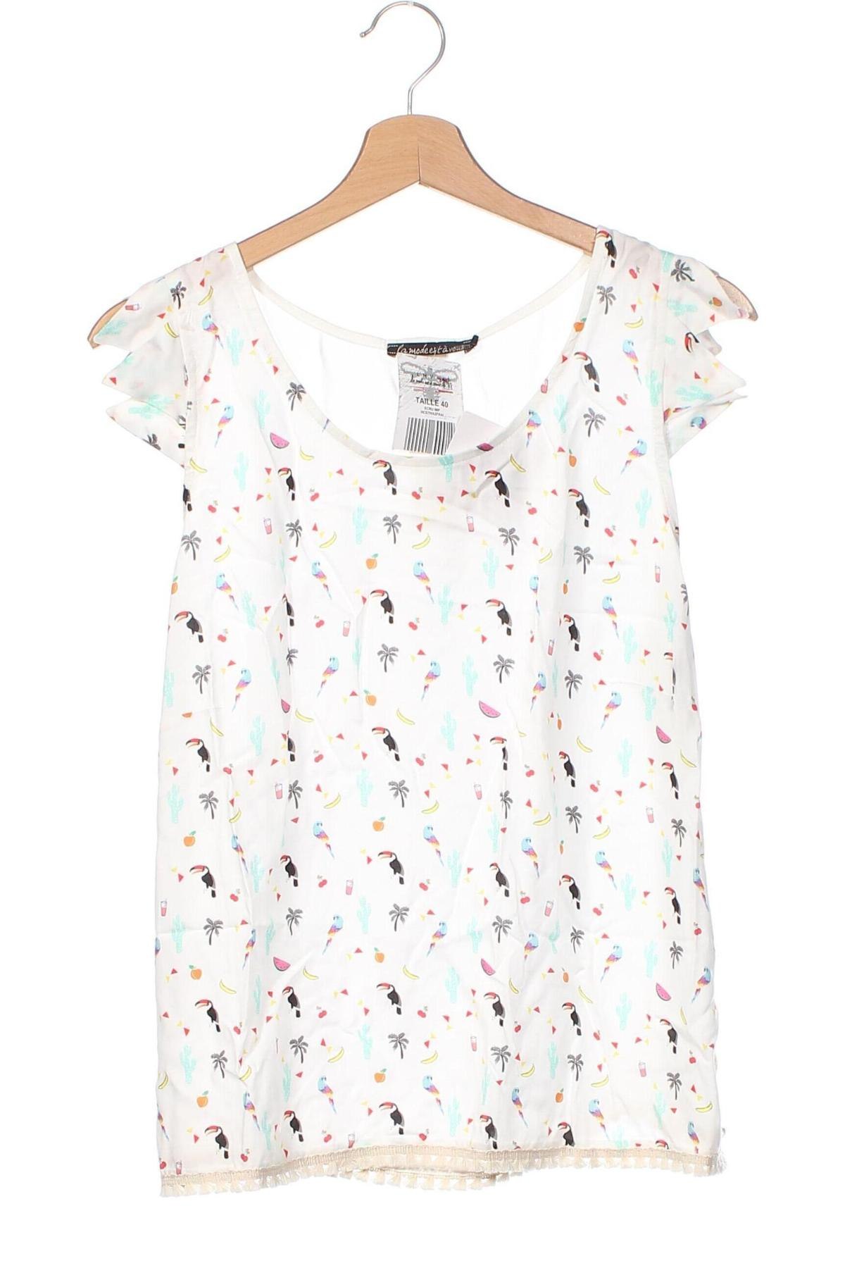 Γυναικεία μπλούζα La Mode Est A Vous, Μέγεθος M, Χρώμα Λευκό, Τιμή 5,75 €