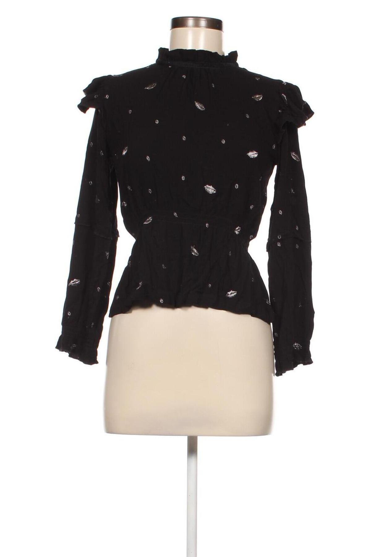 Дамска блуза SUNCOO, Размер S, Цвят Черен, Цена 16,32 лв.