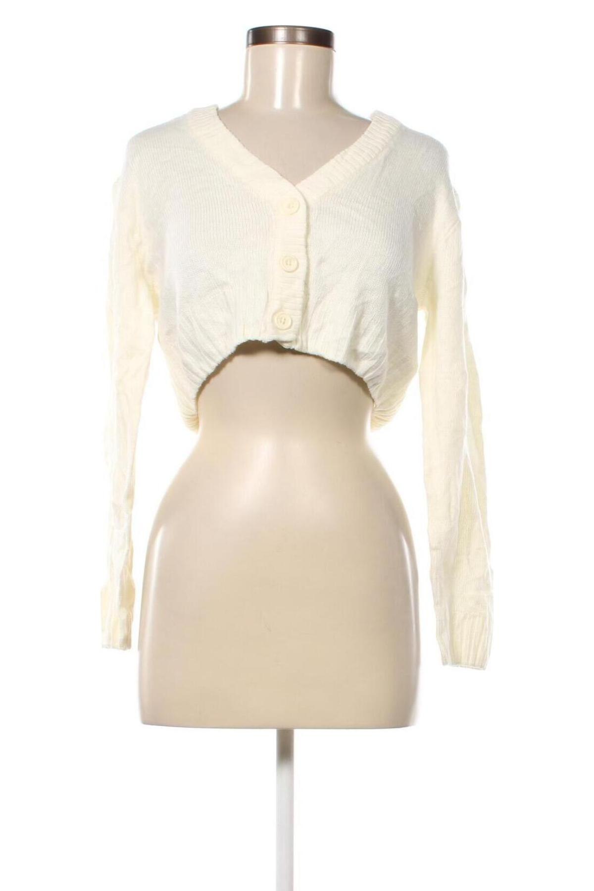 Damen Strickjacke H&M Divided, Größe XS, Farbe Weiß, Preis 2,42 €