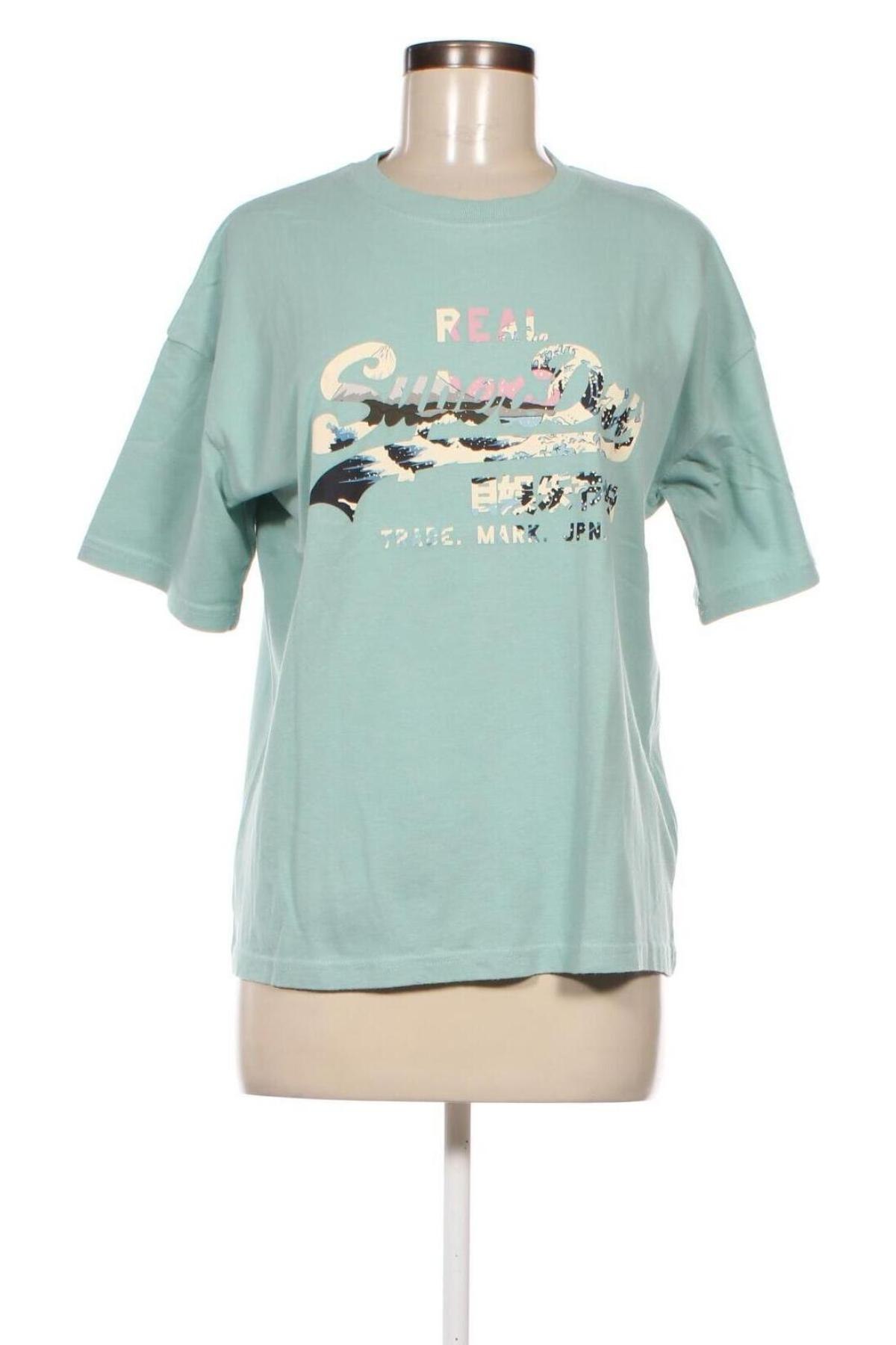 Γυναικείο t-shirt Superdry, Μέγεθος M, Χρώμα Πράσινο, Τιμή 5,41 €