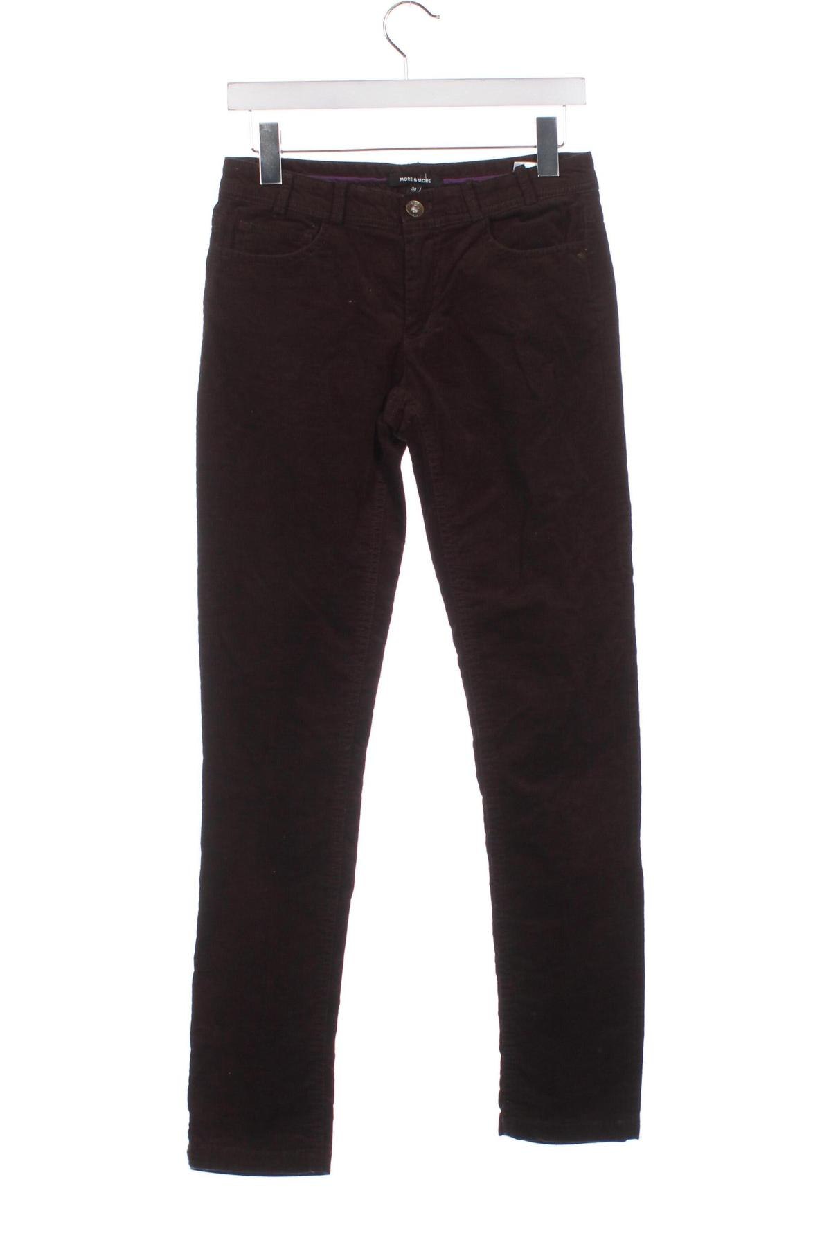 Pantaloni de velvet de femei More & More, Mărime XS, Culoare Maro, Preț 14,51 Lei
