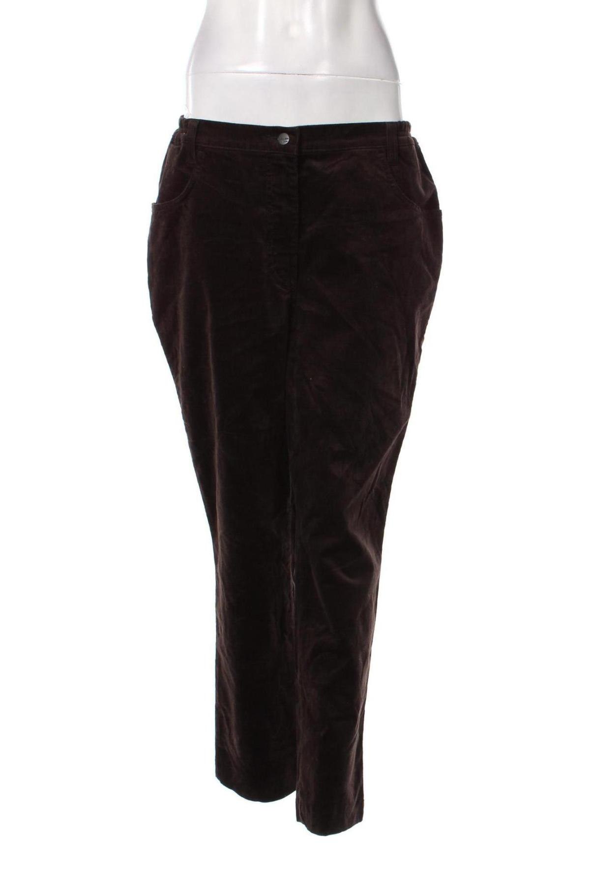 Pantaloni de velvet de femei Pionier, Mărime XL, Culoare Maro, Preț 13,35 Lei