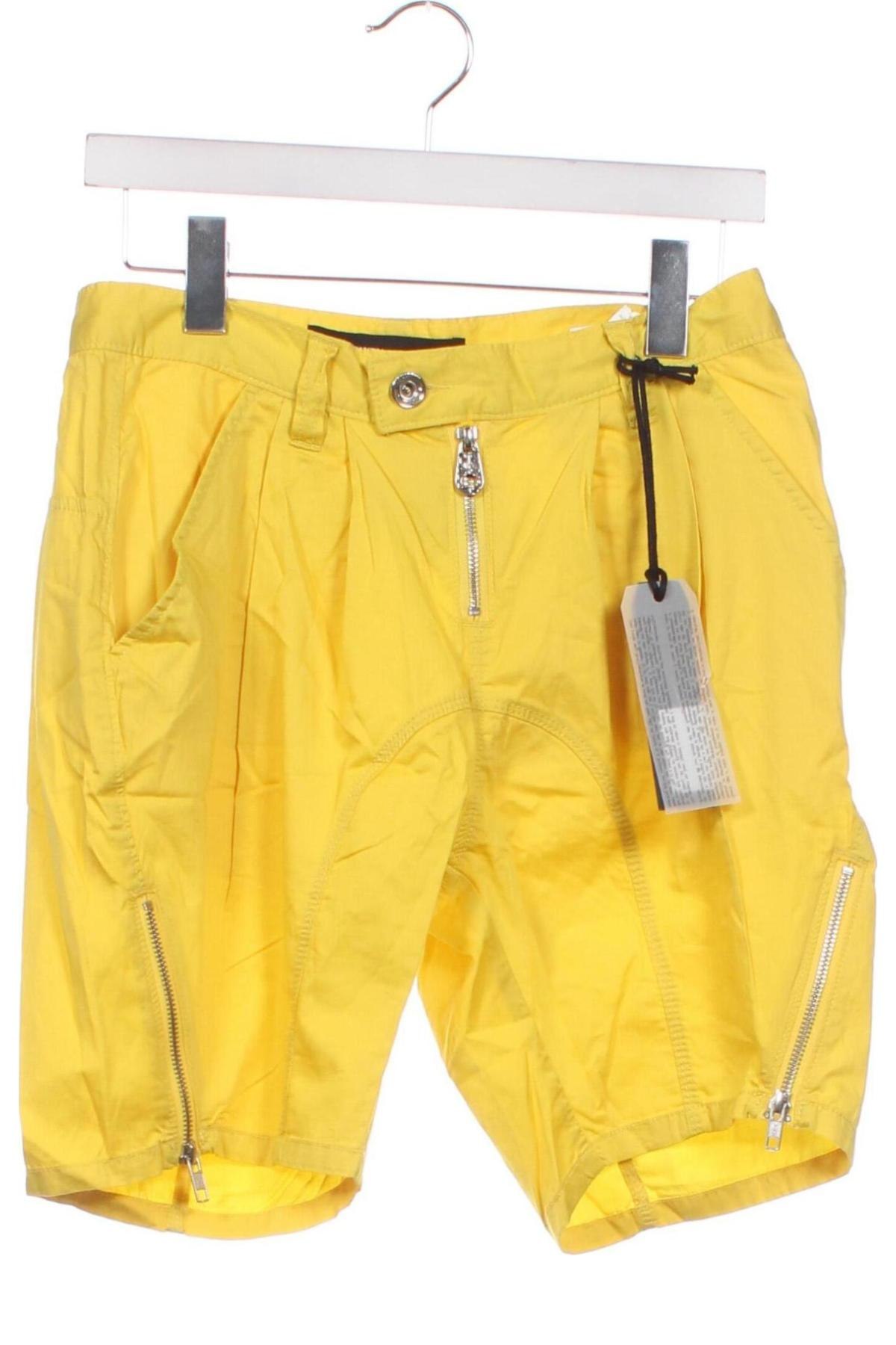 Γυναικείο κοντό παντελόνι Miss Sixty, Μέγεθος XS, Χρώμα Κίτρινο, Τιμή 9,46 €