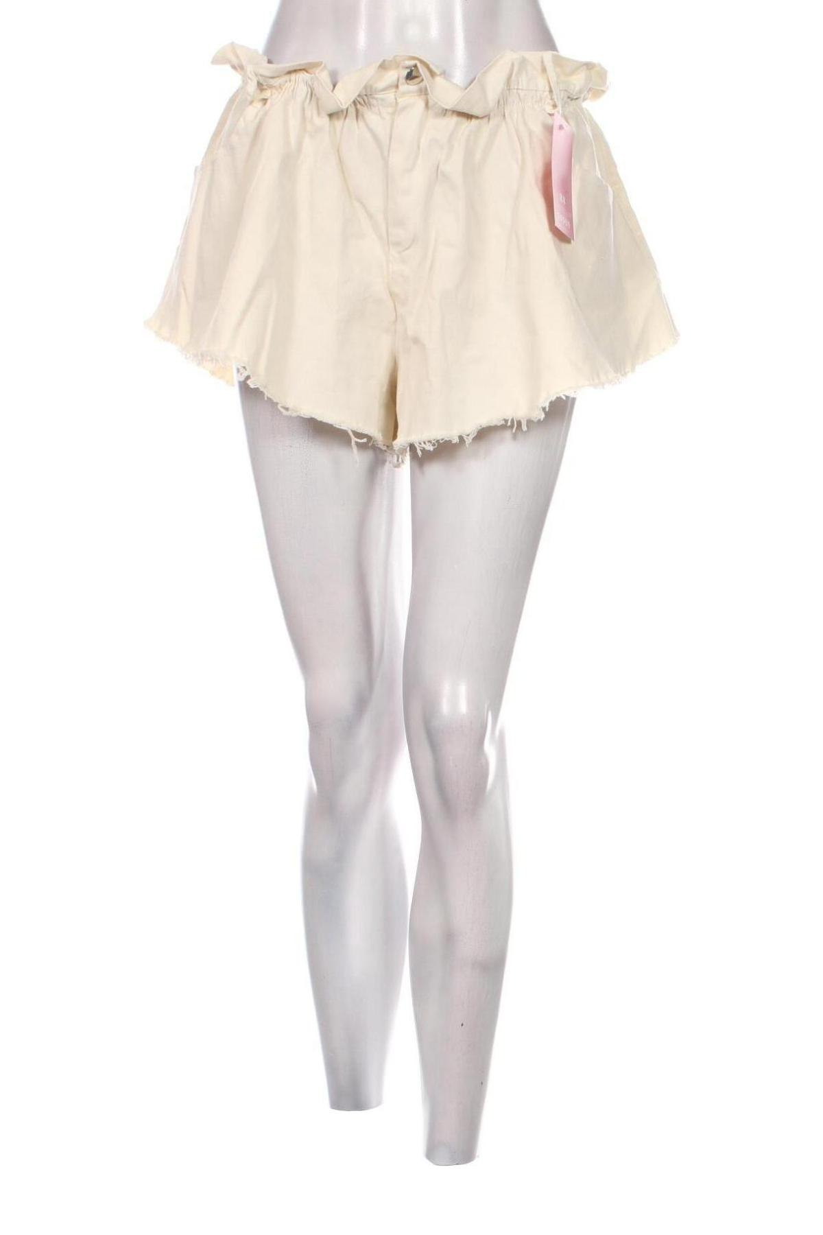 Γυναικείο κοντό παντελόνι Missy Empire, Μέγεθος XL, Χρώμα Εκρού, Τιμή 7,51 €