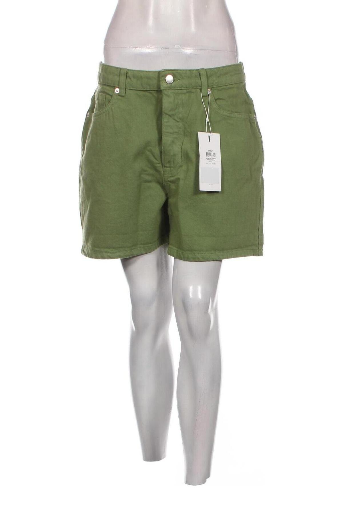 Pantaloni scurți de femei ONLY, Mărime L, Culoare Verde, Preț 131,58 Lei