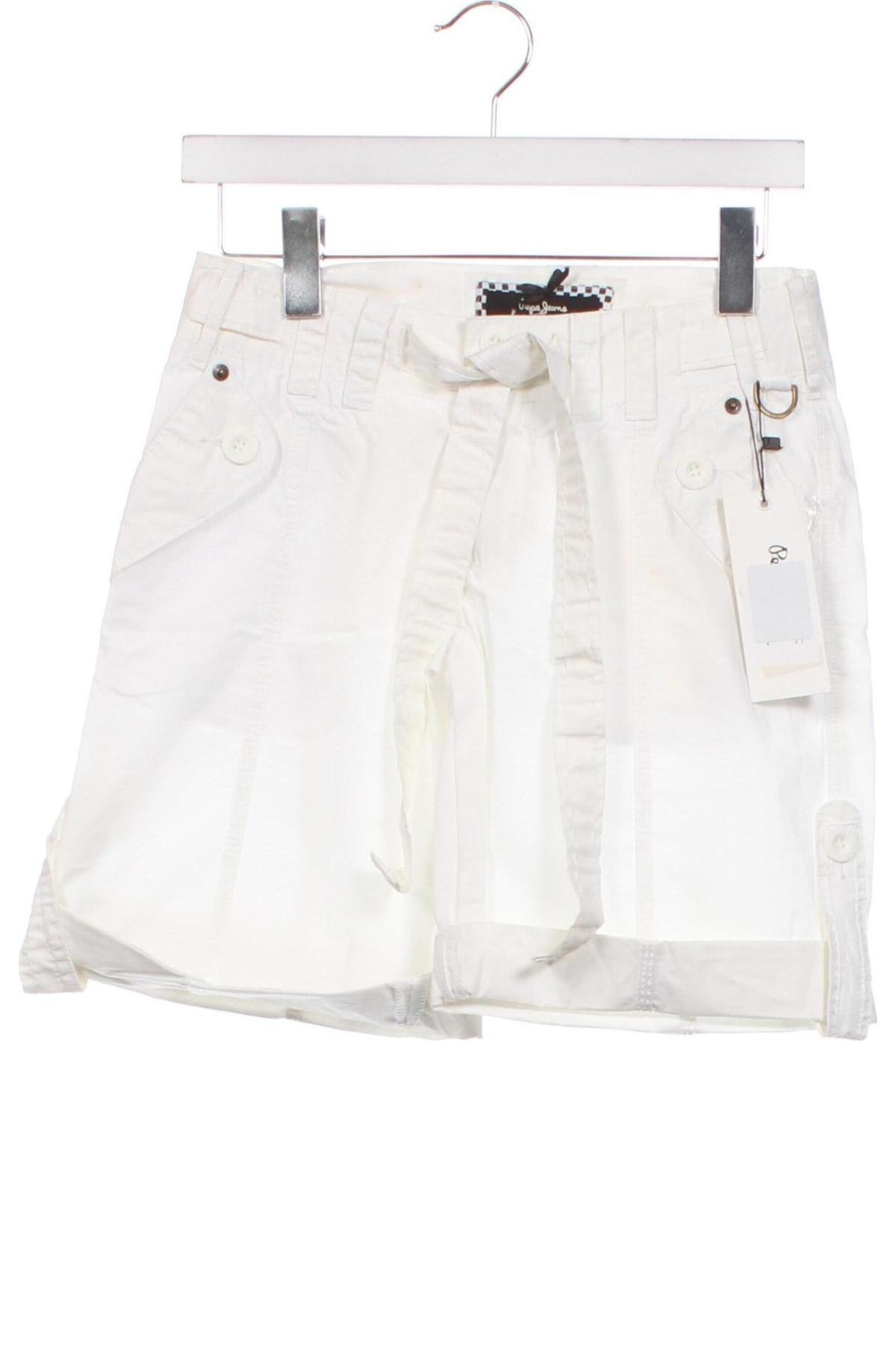 Γυναικείο κοντό παντελόνι Pepe Jeans, Μέγεθος XS, Χρώμα Λευκό, Τιμή 52,58 €